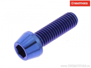 Βίδα καπάκι κωνική Pro Bolt M8 x 1,25 x 25 mm τιτάνιο μπλε - JM
