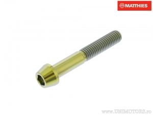 Βίδα καπάκι στρογγυλή κωνική Pro Bolt M8 x 1.25 x 50 mm τιτάνιο χρυσό - JM
