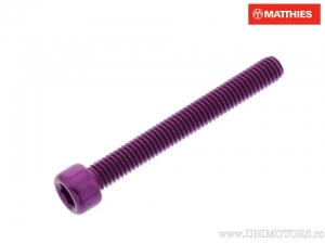 Βίδα καπάκι στρογγυλή Pro Bolt M6 x 1.00 x 50 χιλιοστά αλουμίνιο μωβ - JM