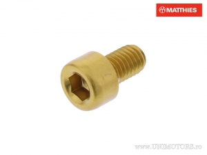 Βίδα καπάκι στρογγυλό Pro Bolt M5 x 0.80 x 8 χιλ. χρυσό αλουμίνιο - JM