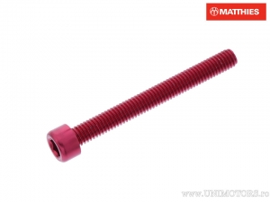 Βίδα καπάκι στρογγυλό Pro Bolt M6 x 1.00 x 55 χιλ. αλουμίνιο κόκκινο - JM