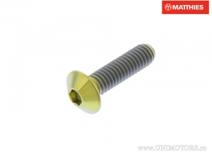Βίδα καπάκι Pro Bolt M4 x 0.50 x 15 mm τιτάνιο χρυσό - JM