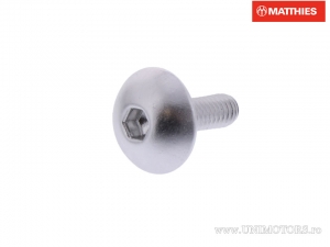 Βίδα καπάκι Pro Bolt M4 x 0,70 x 12 mm αλουμινίου ασημί - JM