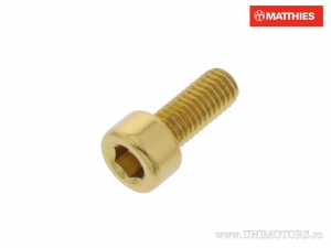 Βίδα καπάκι Pro Bolt M5 x 0.80 x 12 mm χρυσαφένιο αλουμίνιο - JM