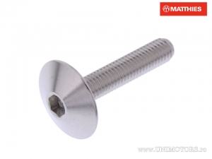 Βίδα καπάκι Pro Bolt M5 x 0.80 x 25 mm ανοξείδωτο ατσάλι A4 ασημί - JM