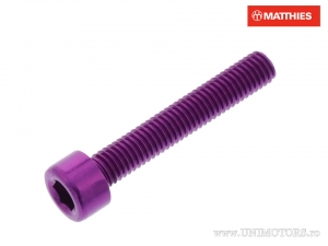 Βίδα καπάκι Pro Bolt M5 x 0.80 x 30 χιλ. αλουμινίου μωβ - JM