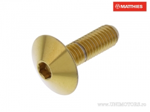 Βίδα καπάκι Pro Bolt M6 x 1.00 x 20 mm ανοξείδωτο A4 χρυσό - JM
