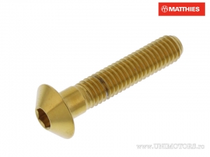 Βίδα καπάκι Pro Bolt M6 x 1.00 x 30 mm inox A4 χρυσή - JM