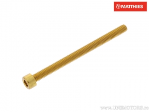 Βίδα καπάκι Pro Bolt M6 x 1.00 x 80 mm χρυσό αλουμίνιο - JM