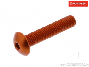 Βίδα καπάκι Pro Bolt M8 x 1.25 x 25 mm αλουμινίου πορτοκαλί - JM
