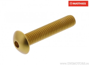 Βίδα καπάκι Pro Bolt M8 x 1.25 x 40 χιλ. χρυσό αλουμίνιο - JM