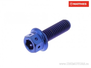 Βίδα με εξάγωνη κεφαλή Pro Bolt M5 x 0,80 x 15 χιλ. τιτάνιο Racing μπλε - JM