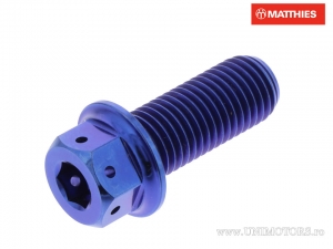 Βίδα με εξάγωνο καπάκι Pro Bolt M10 x 1.25 x 25 mm τιτάνιο Racing μπλε - JM