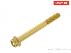 Βίδα με καπάκι εξαγώνου Pro Bolt M6 x 1.00 x 55 mm αλουμινίου Racing χρυσό - JM