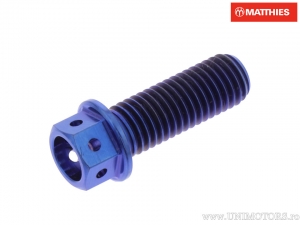 Βίδα με καπάκι εξαγώνου Pro Bolt M7 x 1.00 x 20 mm τιτάνιο Racing μπλε - JM