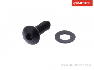 Βίδα με καπάκι Pro Bolt M4 x 0.50 x 12 χιλ. αλουμίνιο μαύρο - JM