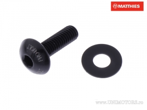 Βίδα με καπάκι Pro Bolt M5 x 0.80 x 16 χιλ. αλουμινίου μαύρο - JM