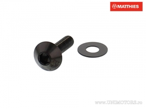 Βίδα με καπάκι Pro Bolt M5 x 0.80 x 20 χιλ. από ανοξείδωτο ατσάλι A4 μαύρο - JM