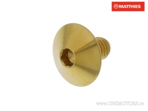 Βίδα με καπάκι Pro Bolt M6 x 1.00 x 10 mm από ανοξείδωτο ατσάλι A4 χρυσό - JM