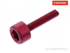 Βίδα με στρογγυλό καπάκι Pro Bolt M4 x 0.70 x 20 mm αλουμίνιο κόκκινο - JM