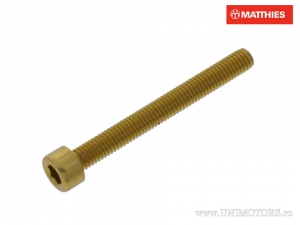Βίδα με στρογγυλό καπάκι Pro Bolt M5 x 0.80 x 45 χιλ. χρυσό αλουμίνιο - JM
