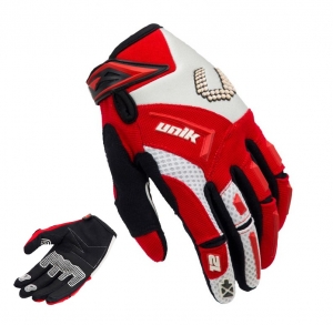 Γάντια μοτοσικλέτας cross-enduro unisex Unik Racing μοντέλο X-12 χρώμα: κόκκινο - Κόκκ�