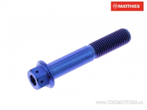 Διπλή βίδα καπάκι εξάγωνη Pro Bolt M10 x 1,25 x 57 mm τιτάνιο Racing μπλε - JM