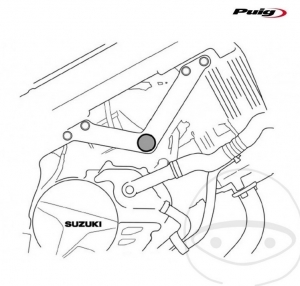 Δοχείο καδρού Puig 32, 44.4 χιλ. - Suzuki DL 650 A V-Strom ABS ('12-'21) / Suzuki DL 650 AUE V-Strom ABS ('12-'21