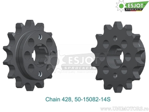 Εμπρόσθιος πίνακας Esjot - 14 δόντια (βήμα 428) - Beta RR 125 LC / LC Enduro-Motard CBS / Fantic Caba