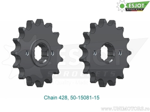 Εμπρόσθιος πίνακας Esjot - 15 δόντια (βήμα 428) - Keeway K-Light 125 ie ('18-'19) / CBS Euro4 ('20) /