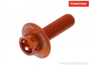 Εξάγωνο βίδα Pro Bolt M6 x 1,00 x 20 χιλιοστά αλουμινίου Racing πορτοκαλί - JM
