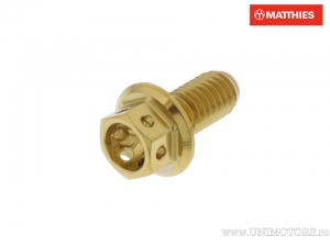 Εξάγωνο καπάκι βίδας Pro Bolt M6 x 1.00 x 12 χιλ. από ανοξείδωτο ατσάλι A4 Racing χρυ