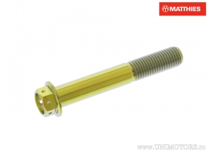 Εξάγωνο καπάκι βίδα Pro Bolt M10 x 1.25 x 65 mm τιτάνιο αγώνας χρυσό - JM