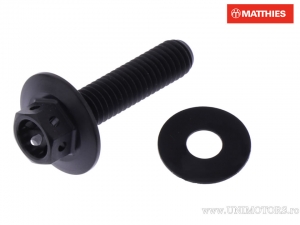 Εξάγωνο καπάκι βίδα Pro Bolt M6 x 1.00 x 25 mm τιτάνιο αγώνας μαύρο - JM