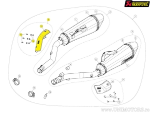 Θερμική προστασία για δεξιό εξάτμιση - BMW K 1600 GT ABS ('11-'24) / K 1600 GTL ABS Exclusive ('