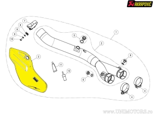 Θερμική προστασία εξατμίσεων - YAMAHA MT-10 ABS ('22-'24) / MT-10 SP ABS ('22-'24) - Akrapovič