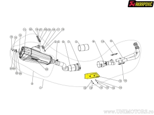 Θερμική προστασία εξατμίσεων - YAMAHA XP 530 T-Max ABS T-Max DX ('17-'19) / XP 530 T-Max ABS T-Max SX 