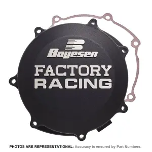 Κάλυμμα συμπλέκτη Factory - μαύρο - Kawasaki KX 125 K ('94-'98) / KX 125 L ('99-'02) - Boyesen