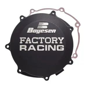 Κάλυμμα συμπλέκτη Factory - μαύρο - Kawasaki KX 250 ('21-'24) / KX 250 50th Anniversary ('24) - Boyesen