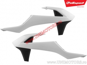 Κάλυμμα ψυγείου λευκό - μαύρο - KTM EXC / EXC-F / EXC TPI ('17-'19) / SX / SX-F ('16-'18) - Polisport