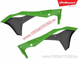 Κάλυμμα ψυγείου πράσινο - μαύρο - Kawasaki KX 250 F 4T ('17-'19) - Polisport