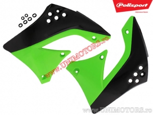 Κάλυμμα ψυγείου πράσινο-μαύρο - Kawasaki KX 450 F 4T ('09-'11) - Polisport