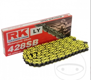 Κίτρινη αλυσίδα RK NEGE428SB/118 τυπικού μεγέθους - Honda CRF 100 F / CRF 125 F 17/14 ίντσες 