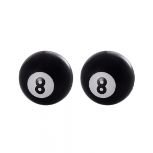 Καπάκι βαλβίδας μοτοσικλέτας "No 8 Ball" (Μαύρο) - Oxford