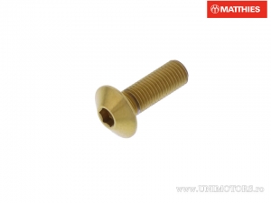 Καπάκι βιδωτό Pro Bolt M4 x 0.50 x 12 mm inox A4 χρυσαφί - JM