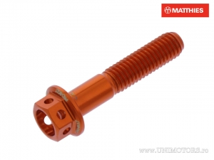 Καπάκι εξάγωνου βίδας Pro Bolt M5 x 0.80 x 25 χιλ. αλουμινίου πορτοκαλί Racing - JM