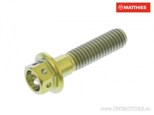 Καπάκι εξάγωνου βίδας Pro Bolt M6 x 1.00 x 25 mm τιτάνιο αγώνας χρυσό - JM