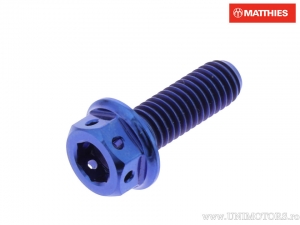 Καπάκι εξαγώνου βίδας Pro Bolt M6 x 1.00 x 18 mm τιτάνιο μπλε αγώνα - JM