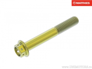 Καπάκι εξαγώνου βίδας Pro Bolt M8 x 1.25 x 55 mm τιτάνιο Racing χρυσό - JM