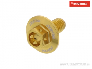 Καπάκι εξαγώνου Pro Bolt M6 x 1.00 x 12 mm αλουμινίου Racing χρυσό - JM